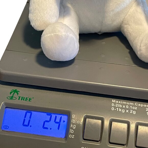 Kohls Holiday Polar Bear Plush Toy With Red Santa Hat 10" Tall White Soft Polyes - Picture 4 of 6